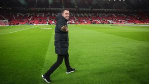 Xavi, en Old Trafford