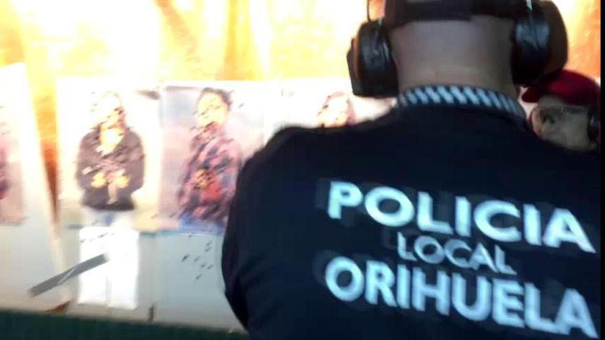 Práctica policial de tiro en Orihuela
