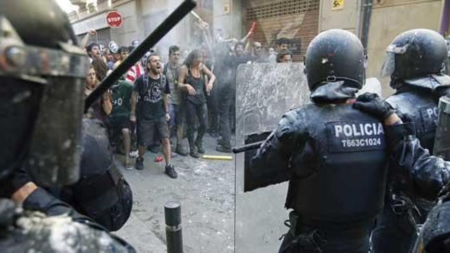 Imagen de los recientes disturbios en Gràcia.