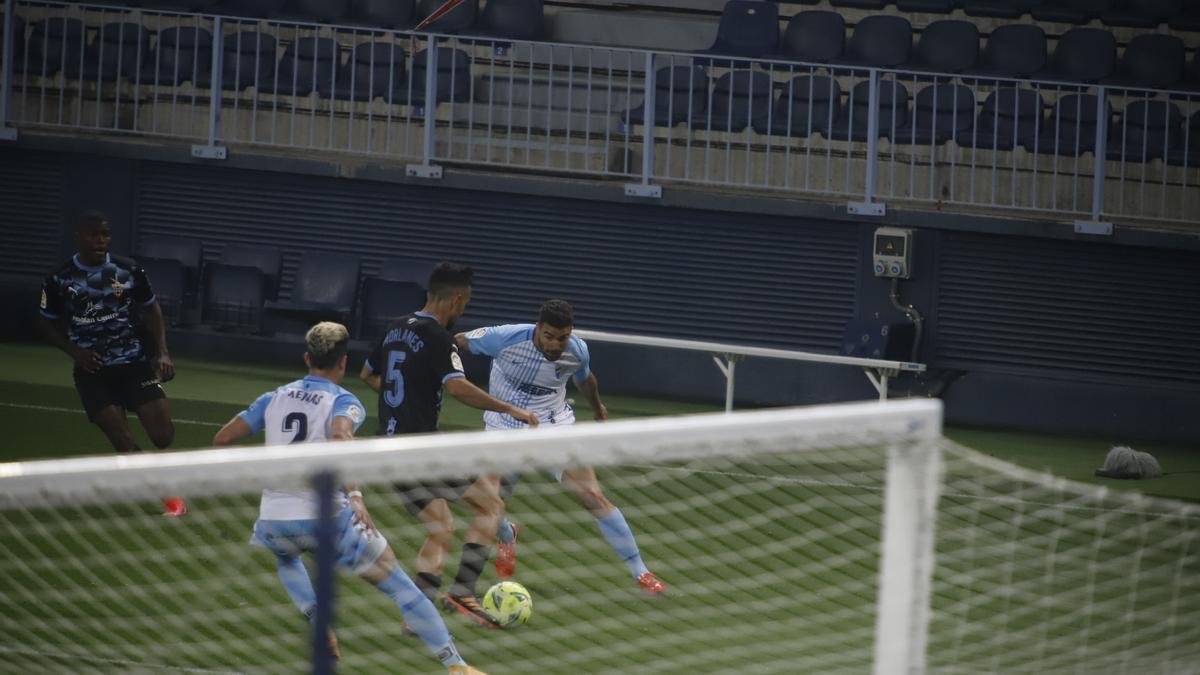 Partido de la Liga Smartbank entre el Málaga CF y el Almería