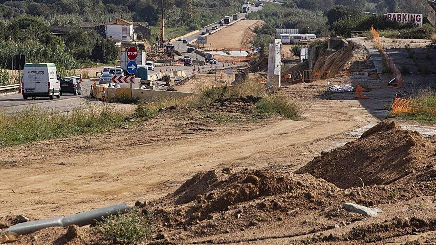 Els treballs de millora de l&#039;N-II entre Tordera i Maçanet, fa unes setmanes.