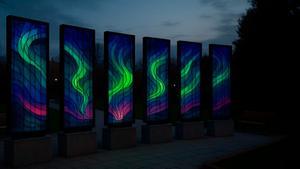 Luces en el recinto Sant Pau