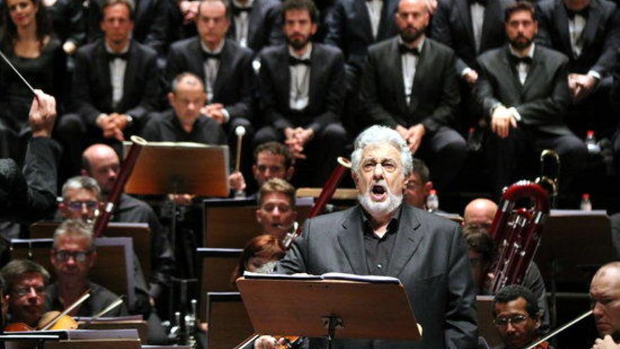 Plácido Domingo, en plena actuació a Peralada.