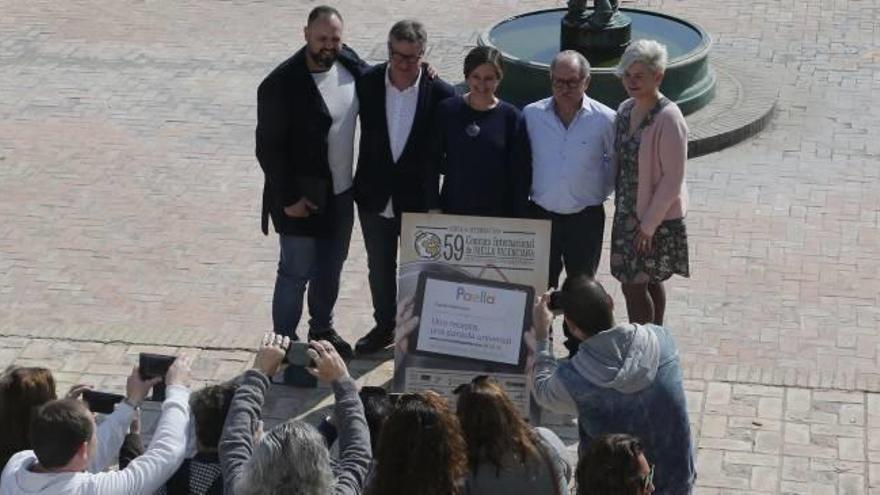 Presentación del concurso de paella de Sueca, ayer.