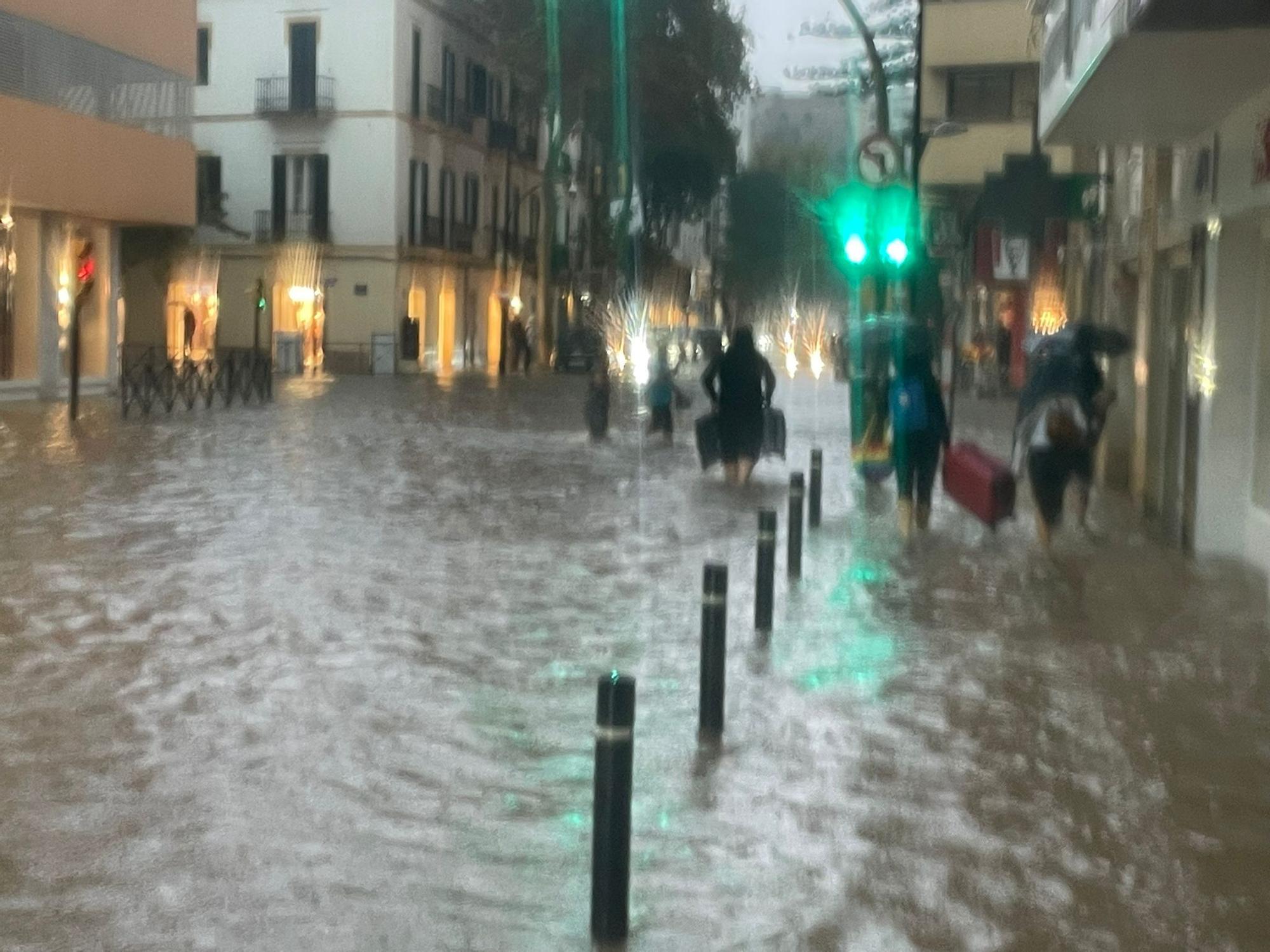 Las imágenes de la dana Alice en la tarde del sábado en Ibiza