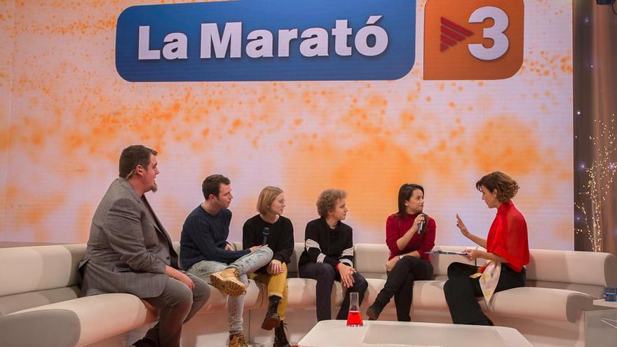 Un moment de la Marató d&#039;aquest 2017 amb actors de la sèrie Merlí