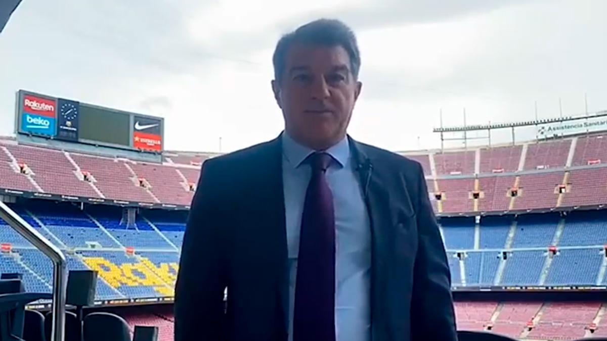 Joan Laporta: "Pese a las adversidades, reforzaremos el primer equipo"