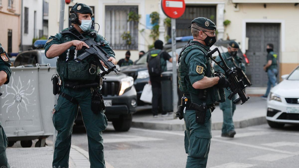 Las imágenes de la operación de la Guardia Civil en Lagunillas