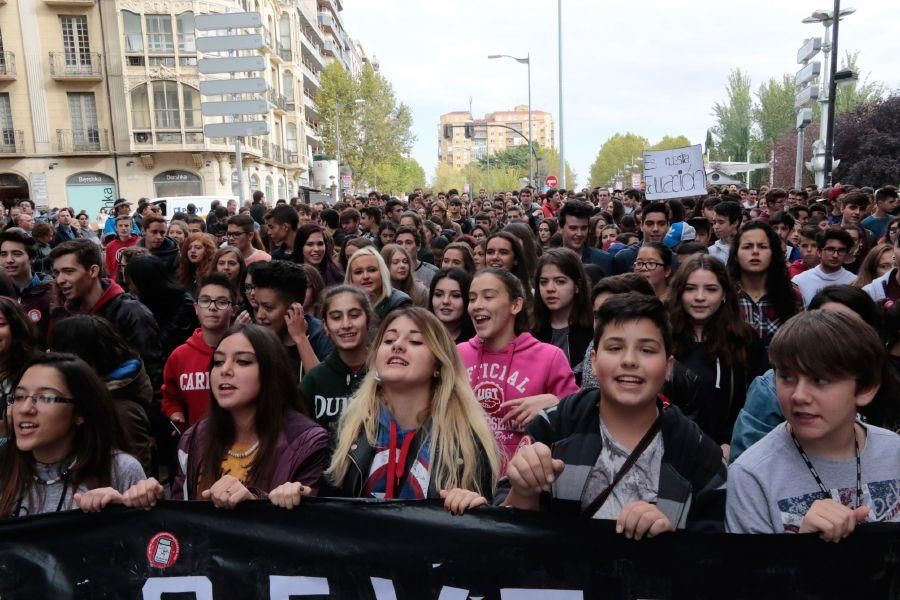 Manifestación contra la LOMCE en Zamora