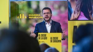 El presidente de la Generalitat y candidato de ERC a la reelección, Pere Aragonès