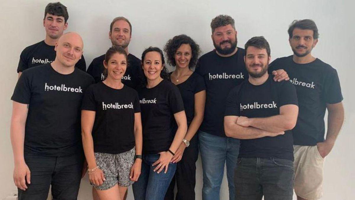 Parte del equipo de Hotelbreak, la ‘startup’ mallorquina.