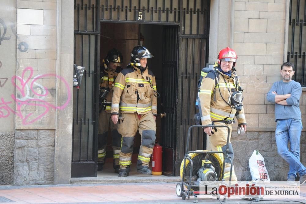 Incendio en un piso en San Andrés