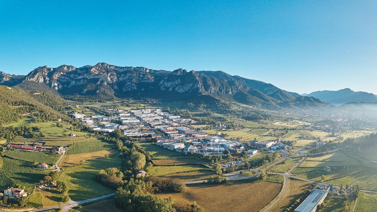 Imatge aèria del polígon de La Valldan de Berga