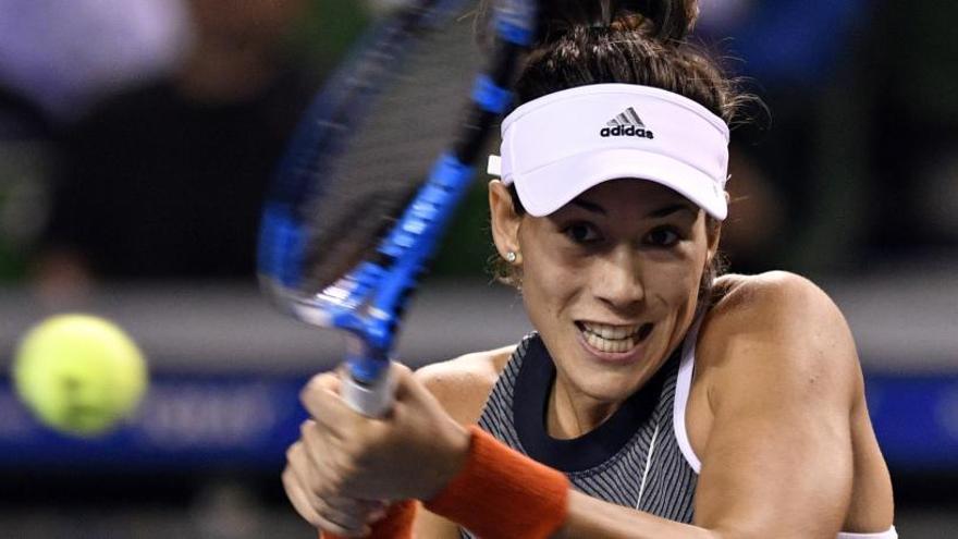 Garbiñe Muguruza en el torneo de Wuhan.