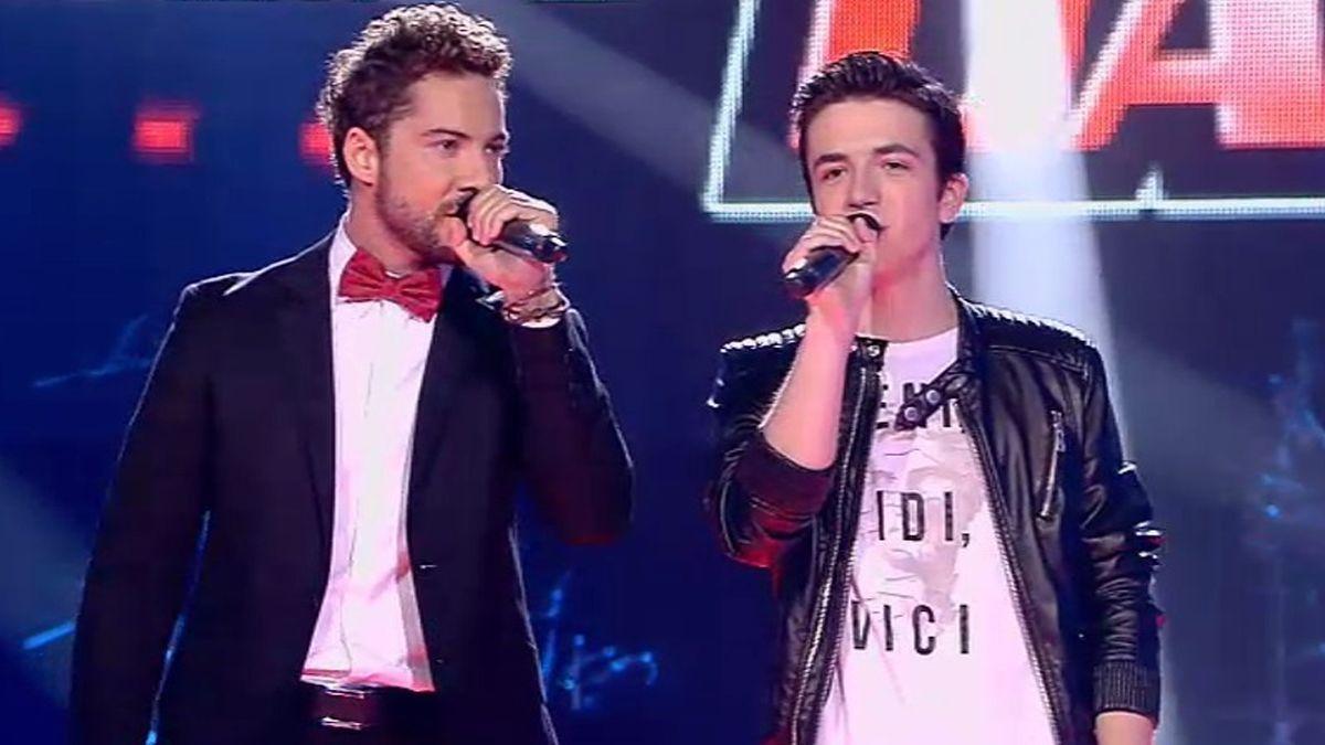 Javier Erro, junto a David Bisbal.