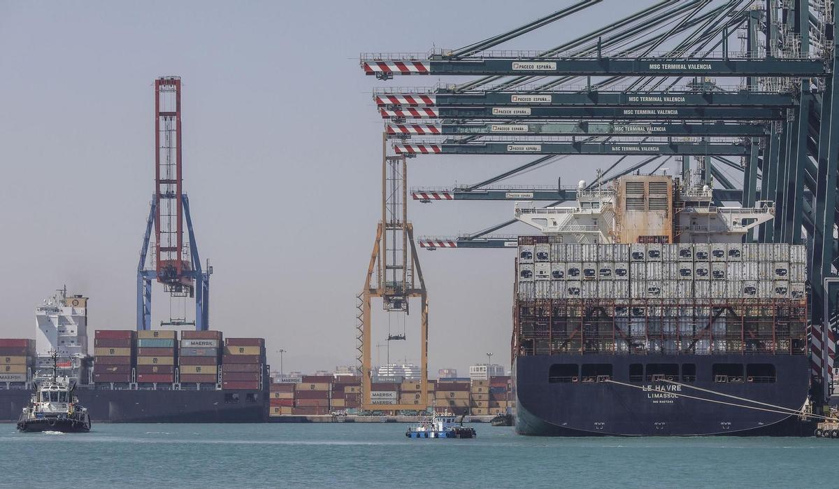 El portacontenedores 'MSC Le Havre' en el Puerto de València.