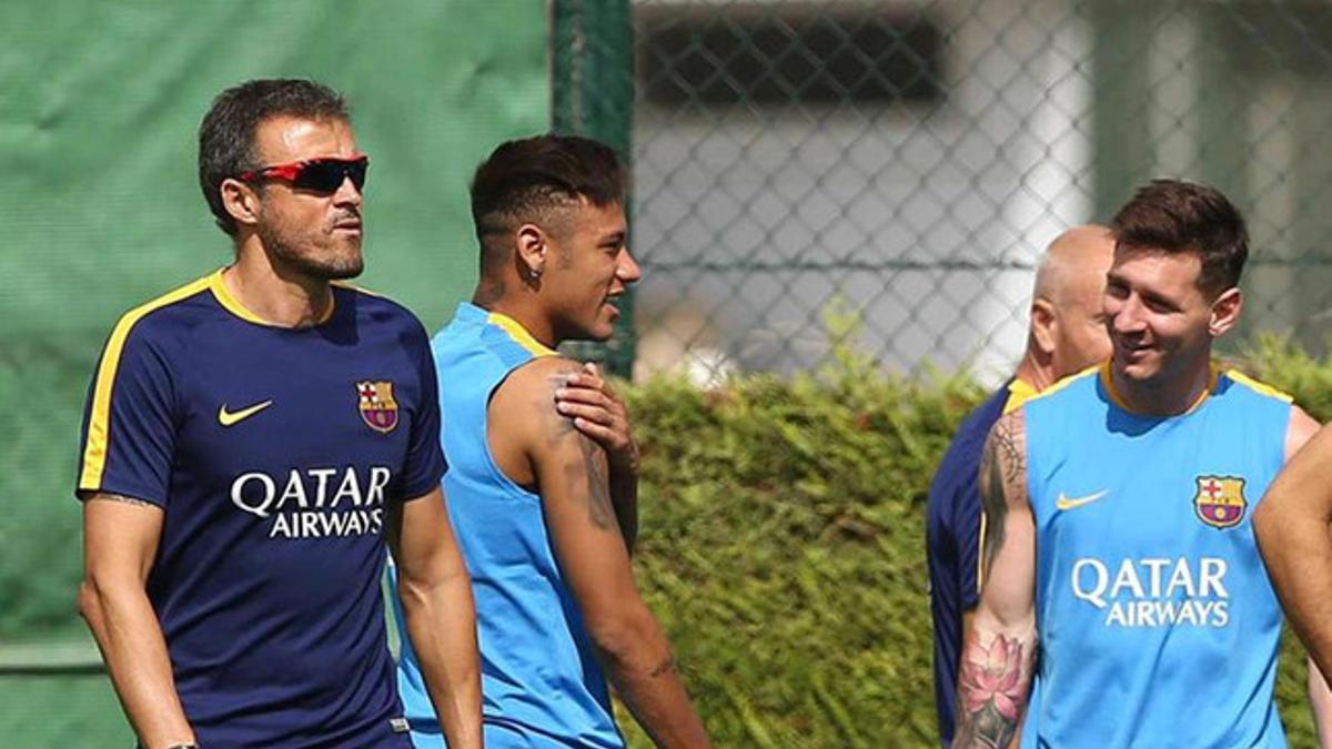 Luis Enrique, Neymar y Messi son finalistas