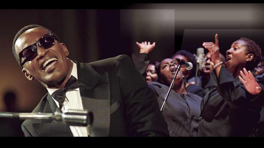 The Voice of Jubilation Gospel, junto a una imagen de Ray Charles.