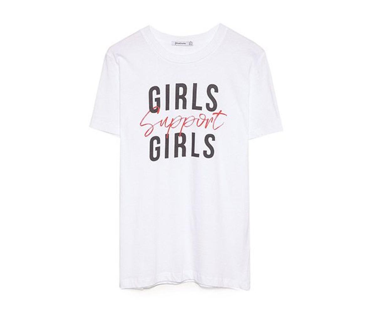 Camiseta con mensaje de Stradivarius