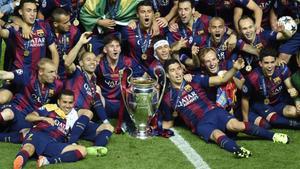 El Barça celebra la Champions de Berlín