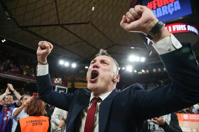 ¡Locura en el Palau! Así celebró el Barça el pase a la Final Four