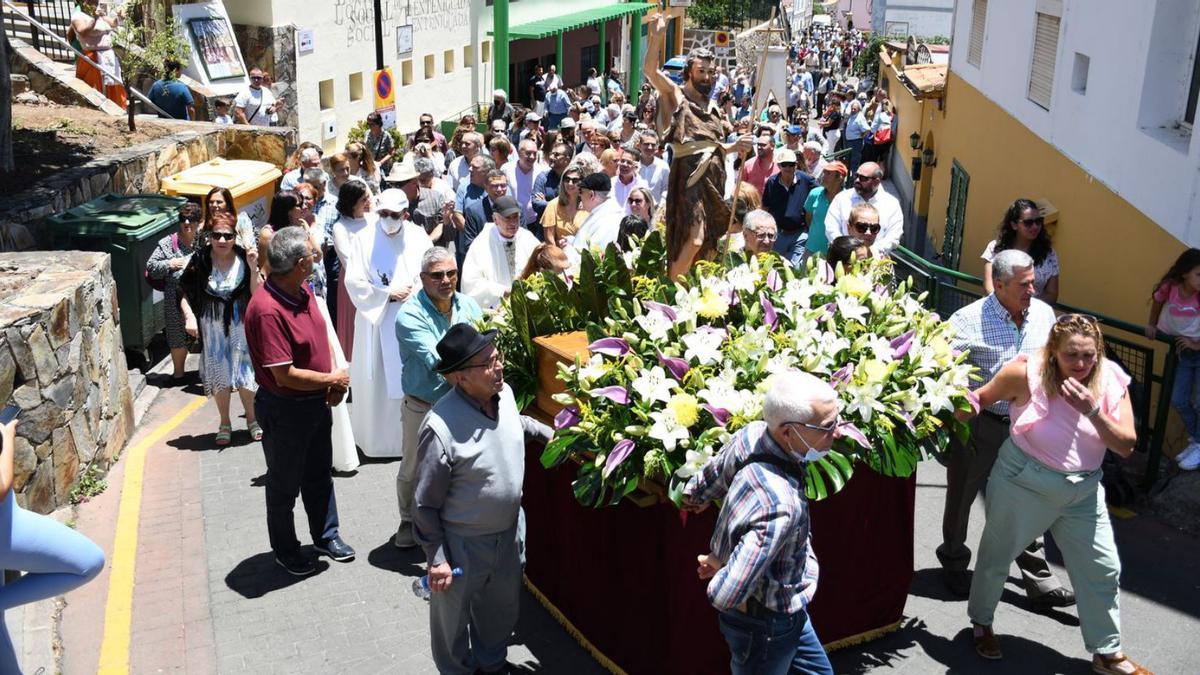 La imagen de San Juan recorre Tenteniguada