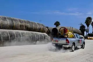 Comienza la inyección de arena a las playas del sur