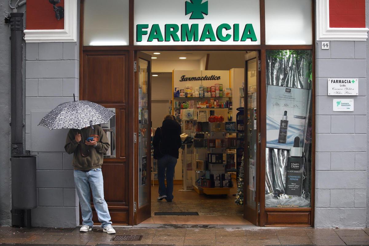 Entrada de una farmacia.