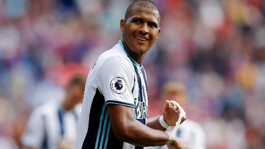 Salomón Rondón, en el primer partido de esta Premier League.