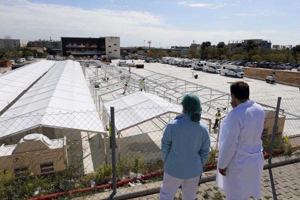 Así avanzan las obras del hospital de campaña