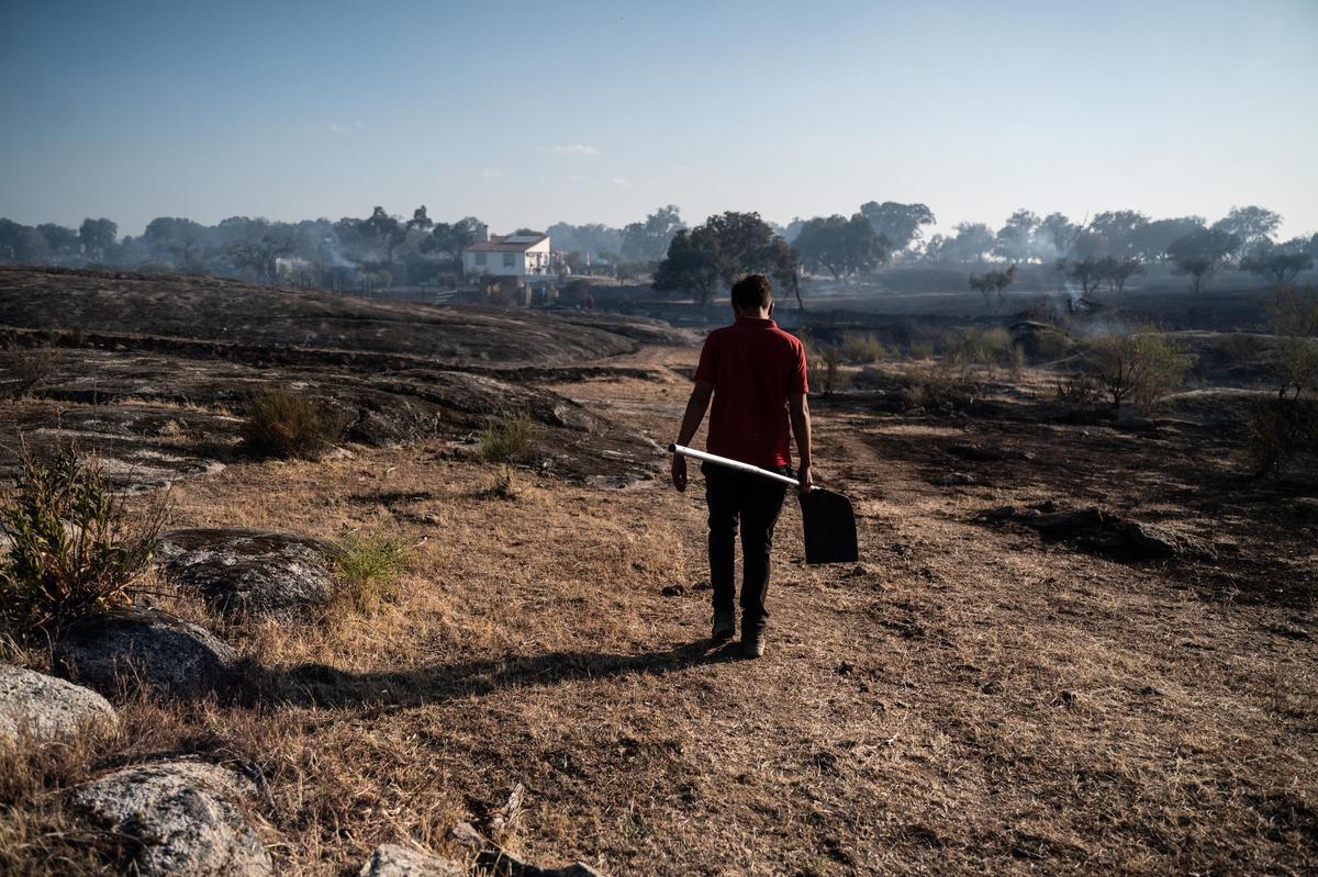 Fotogalería | Las imágenes del incendio de Las Viñas, en Arroyo de la Luz