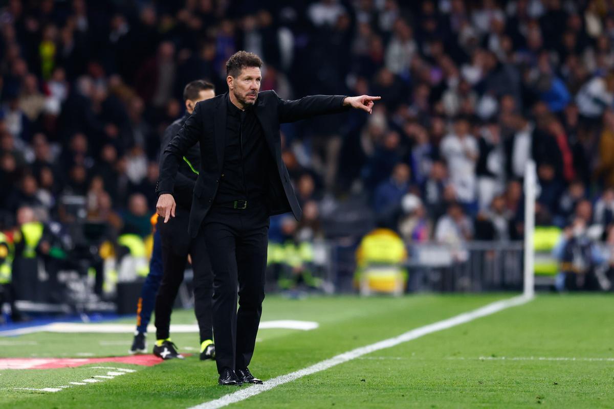 Diego Pablo Simeone, en el Bernabéu.