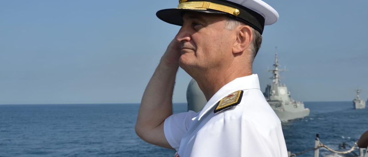 Despedida del mando de la Flota, en 2018, de Juan Rodríguez Garat. | A.J.G.G