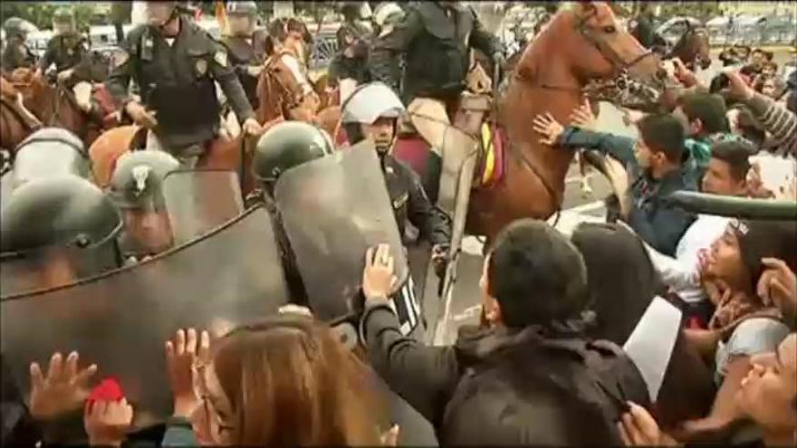 4 heridos en los distubios durante una protesta antitaurina en la capital peruana