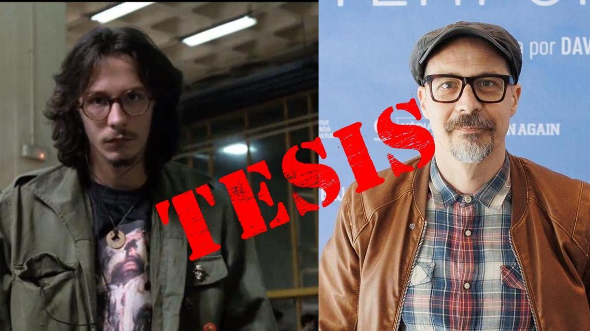 Fele Martínez como Chema en "Tesis"; y en una imagen reciente.