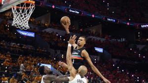 SAN ANTONIO, TEXAS - MAY 04: Victor Wembanyama #1 of the San Antonio Spurs drives to the rim during the third quarter of a game against the Minnesota Timberwolves in Game One of the Second Round of the NBA Western Conference Playoffs at Frost Bank Center on May 04, 2026 in San Antonio, Texas. NOTE TO USER: User expressly acknowledges and agrees that, by downloading and or using this photograph, User is consenting to the terms and conditions of the Getty Images License Agreement. Ronald Cortes/Getty Images/AFP (Photo by Ronald Cortes / GETTY IMAGES NORTH AMERICA / Getty Images via AFP). NOTE TO USER: User expressly acknowledges and agrees that, by downloading and or using this photograph, User is consenting to the terms and conditions of the Getty Images License Agreement