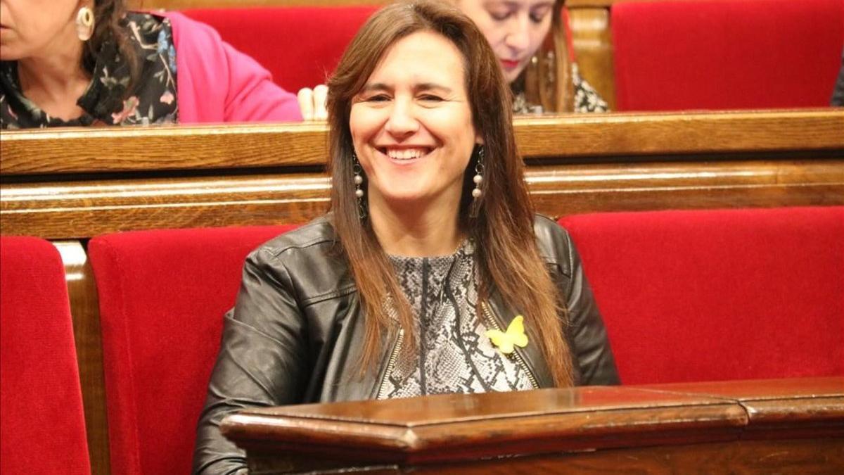 La 'consellera' de Cultura, Laura Borràs, en el Parlament.