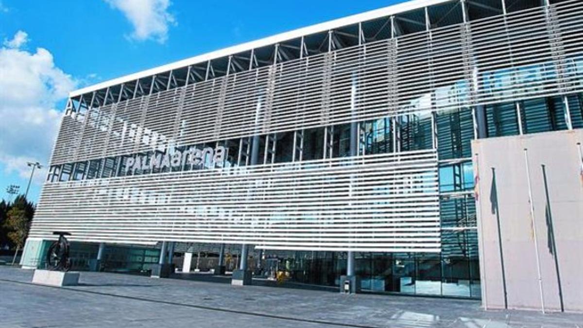 Fachada exterior del velódromo Palma Arena, en Palma de Mallorca.