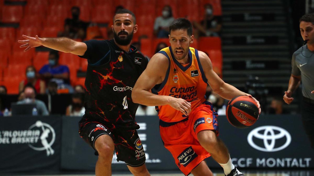 Sam Van Rossom, en el partido del Ciutat de València ante el CB Gran Canaria