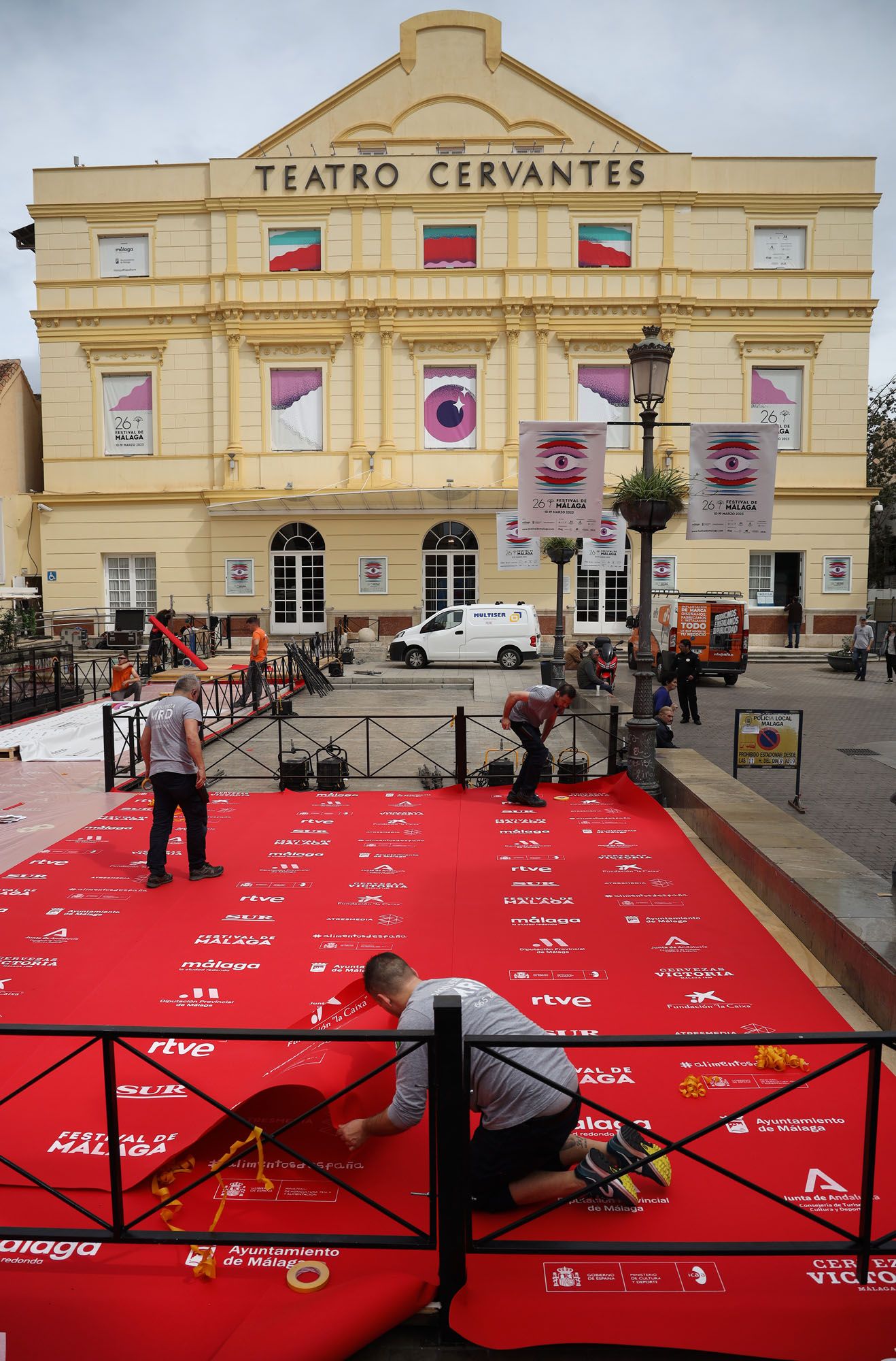 Preparativos del Festival de Cine de Málaga de 2023