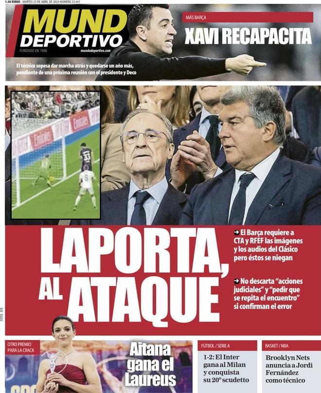 Las portadas de los periódicos deportivos de hoy, martes 23 de abril