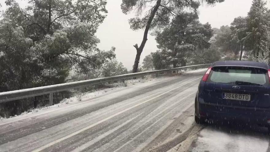 Carreteras en mal estado en Cieza por la nieve