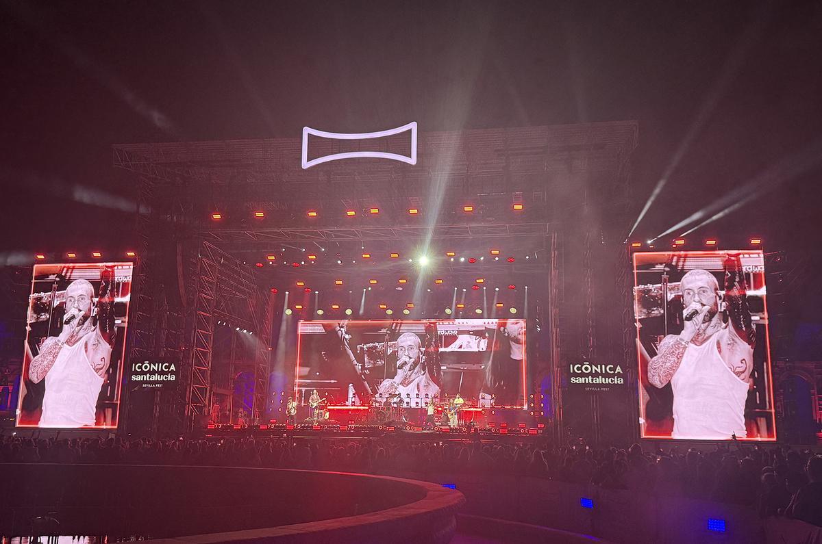 Las mejores imágenes de Maroon 5 en su debut en Icónica Santalucía Sevilla Fest