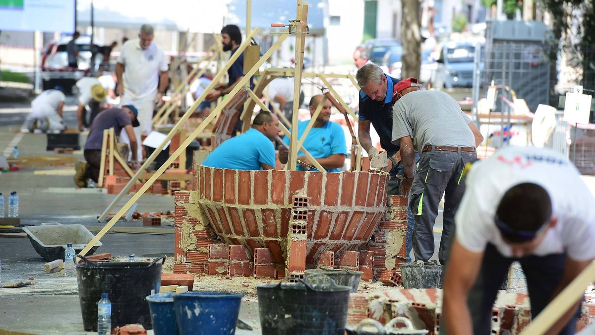 Desarrollo de la pueba en la pasada edición del Concurso Nacional de Albañilería Chinato.