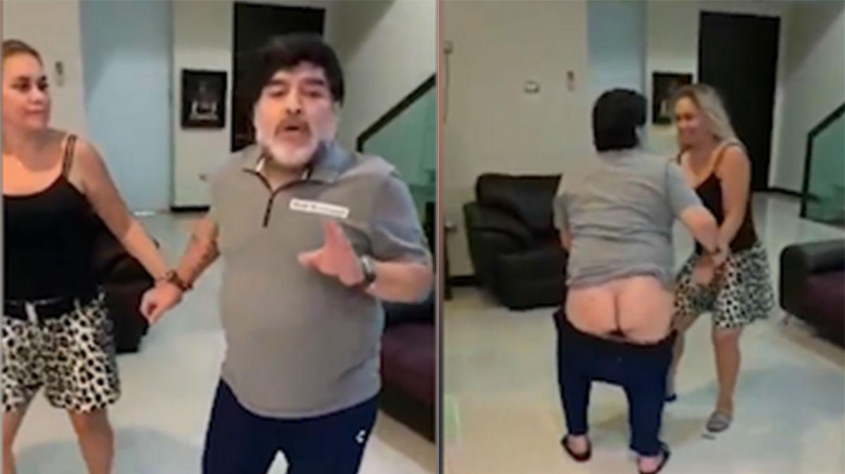 El baile casero de Maradona más deplorable