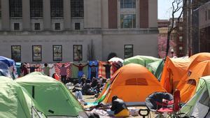 Acampada propalestina en la Universidad de Columbia (Nueva York, Estados Unidos)
