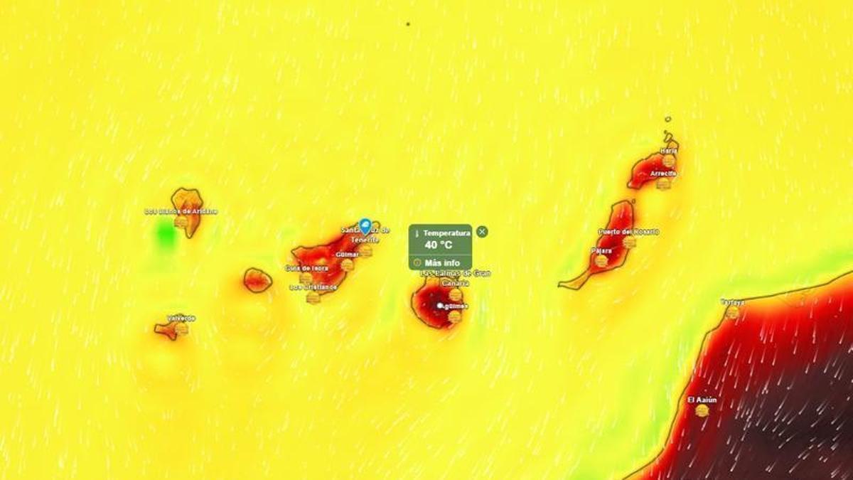 Mapa de calor para el martes