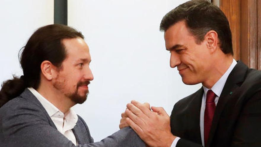 Pedro Sánchez y Pablo Iglesias.