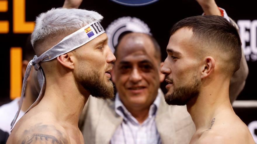 Pesaje de la velada de boxeo de este viernes en Zaragoza