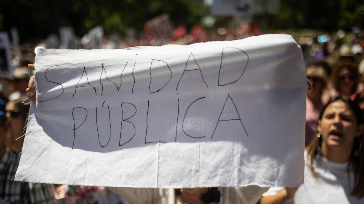 Archivo - Manifestación por la Sanidad Pública.